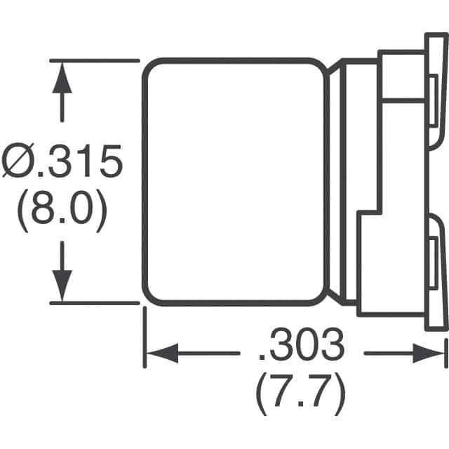 APXF6R3ARA471MH80G United Chemi-Con  Aluminum - Polymer Capacitors